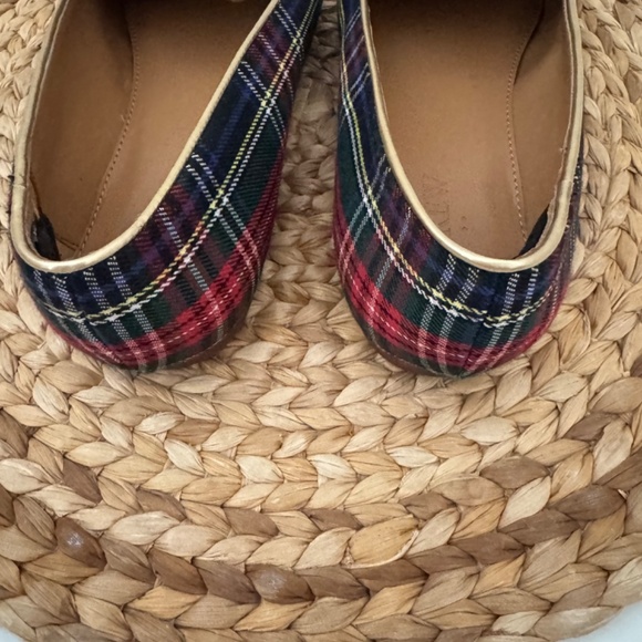 J. Crew Womens Smoking Slipper Black Tartan Plaid Loafers Shoes 7 - Picture 8 of 8